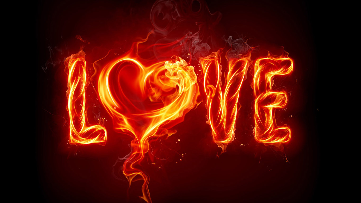 Love On Fire Best 3d Wallpaper Share This