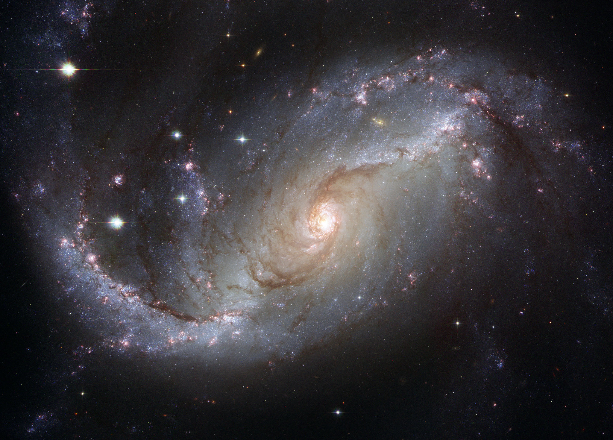 Barred Spiral Galaxy HD Space Astronomy Wallpaper