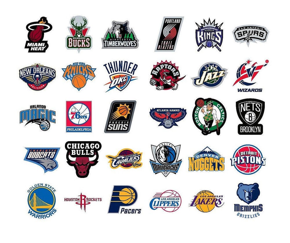 Basketball Decal Stickers NBA Team Logo Licensed Choose