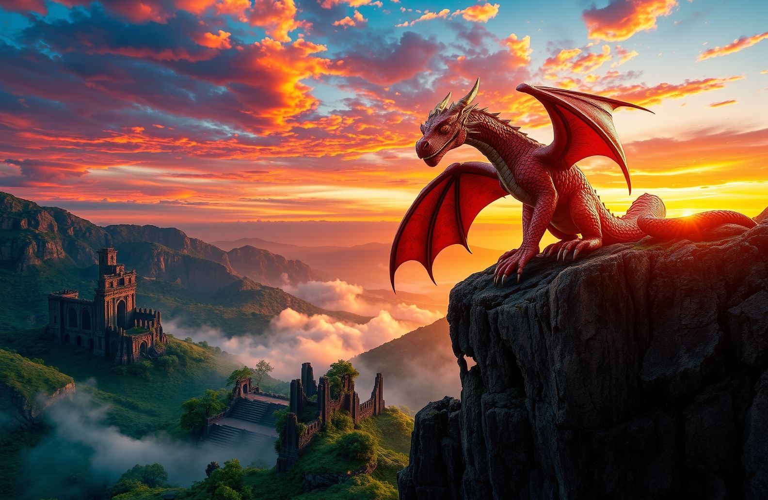 Red Dragon Wallpaper Hd