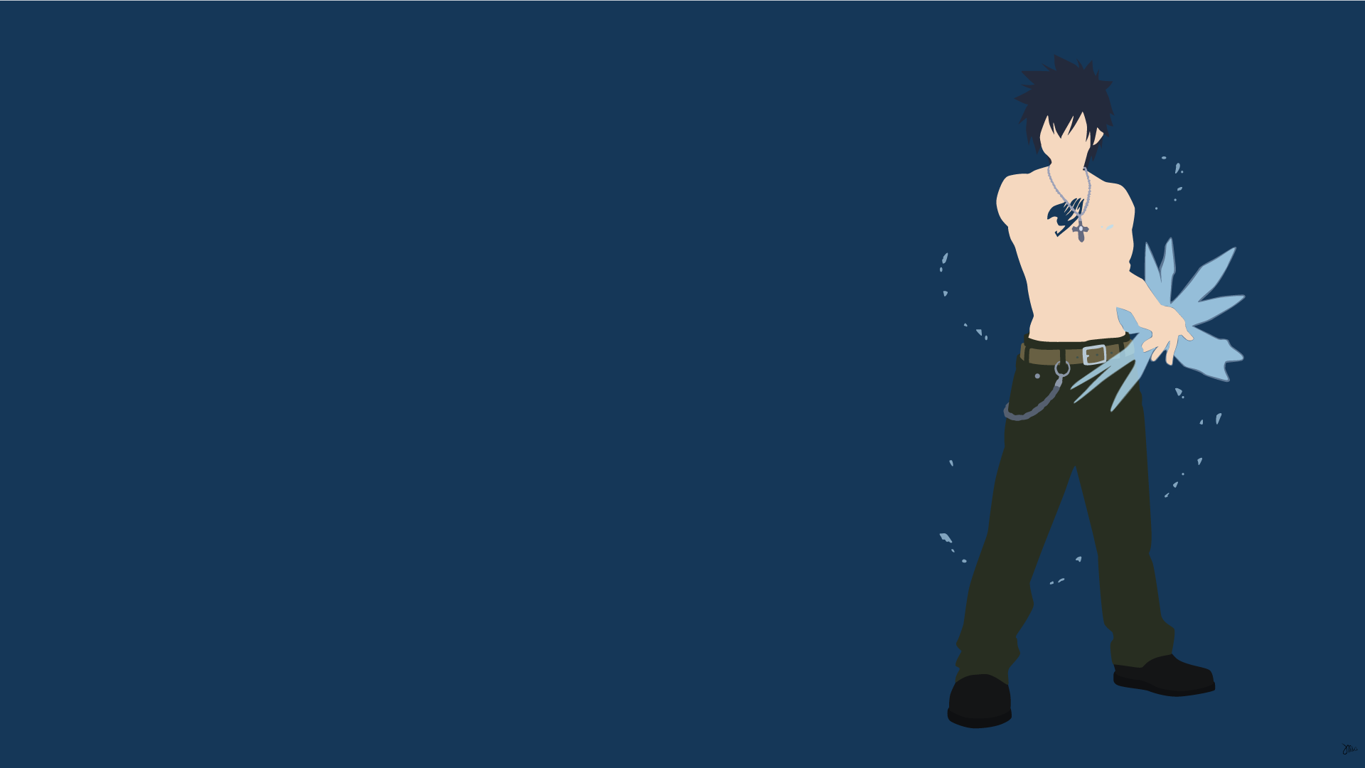 Gray Fullbuster Fairy Tail Minimalistic Wallpaper By