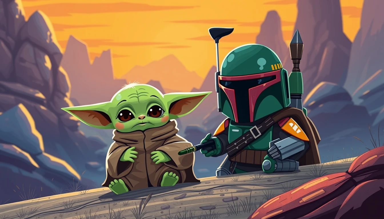 Baby Yoda Boba Wallpaper