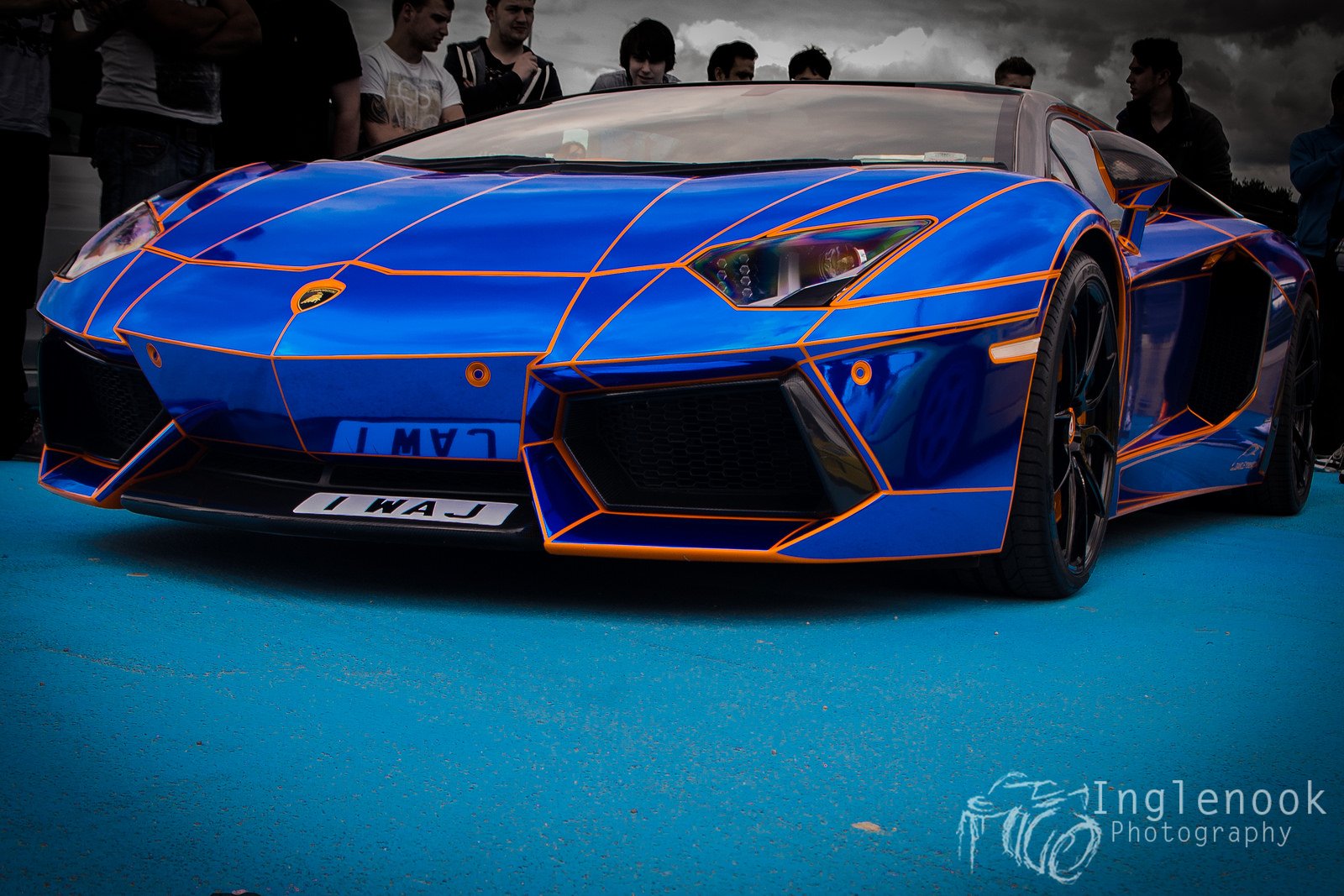 Lamborghini Aventador Blue Chrome Wallpaper