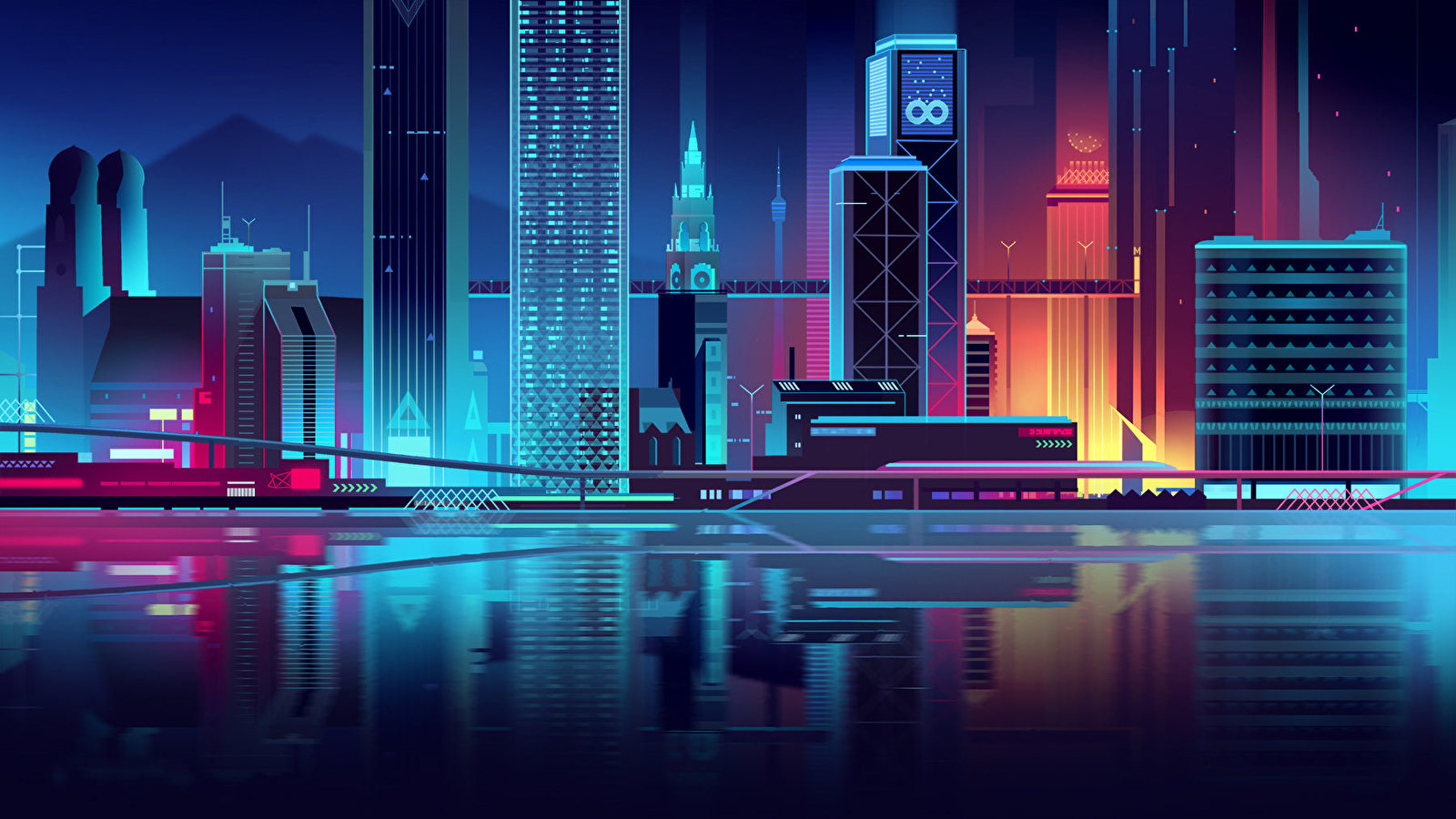 Minimalist Cities By Romain Trystram Wallpaper Teahub Io