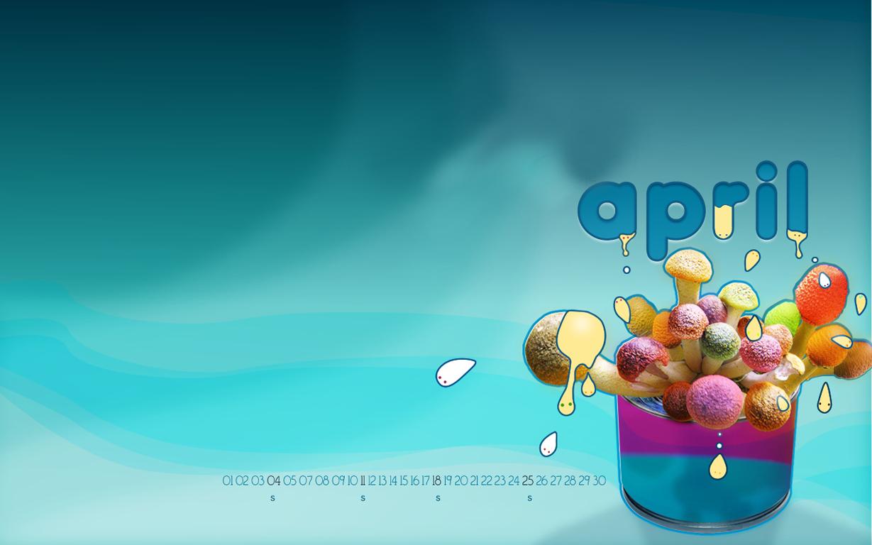 Sweetmeat April Calendar Wallpaper HD