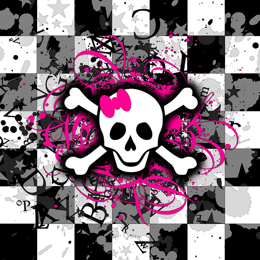 Girly Skull Background HD Wallpaper