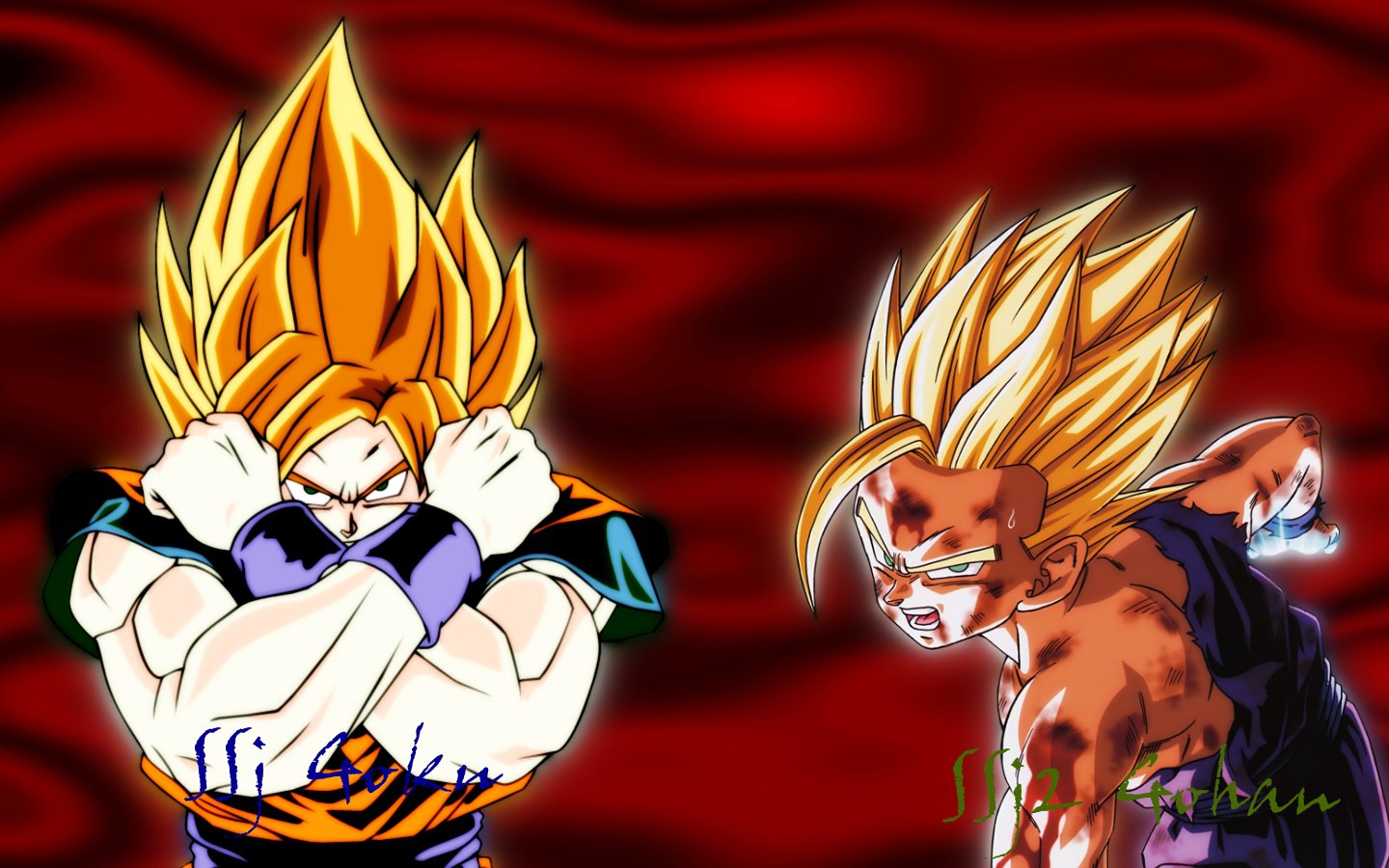 Ss Goku And Gohan Wallpaper By kilroy567