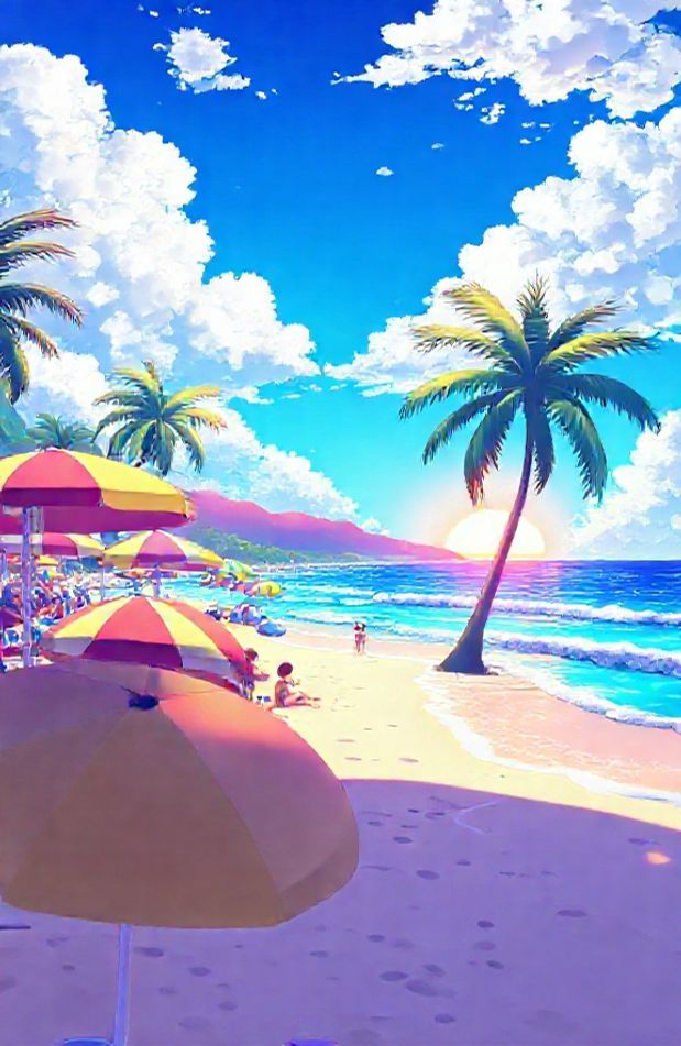 Anime Beach Wallpaper