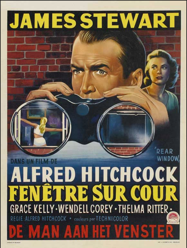 Alfred Hitchcock A French Movie Poster For The Film Rear Window
