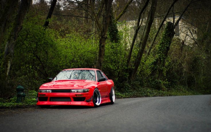 Nissan Silvia S13 Front Red Road HD Wallpaper
