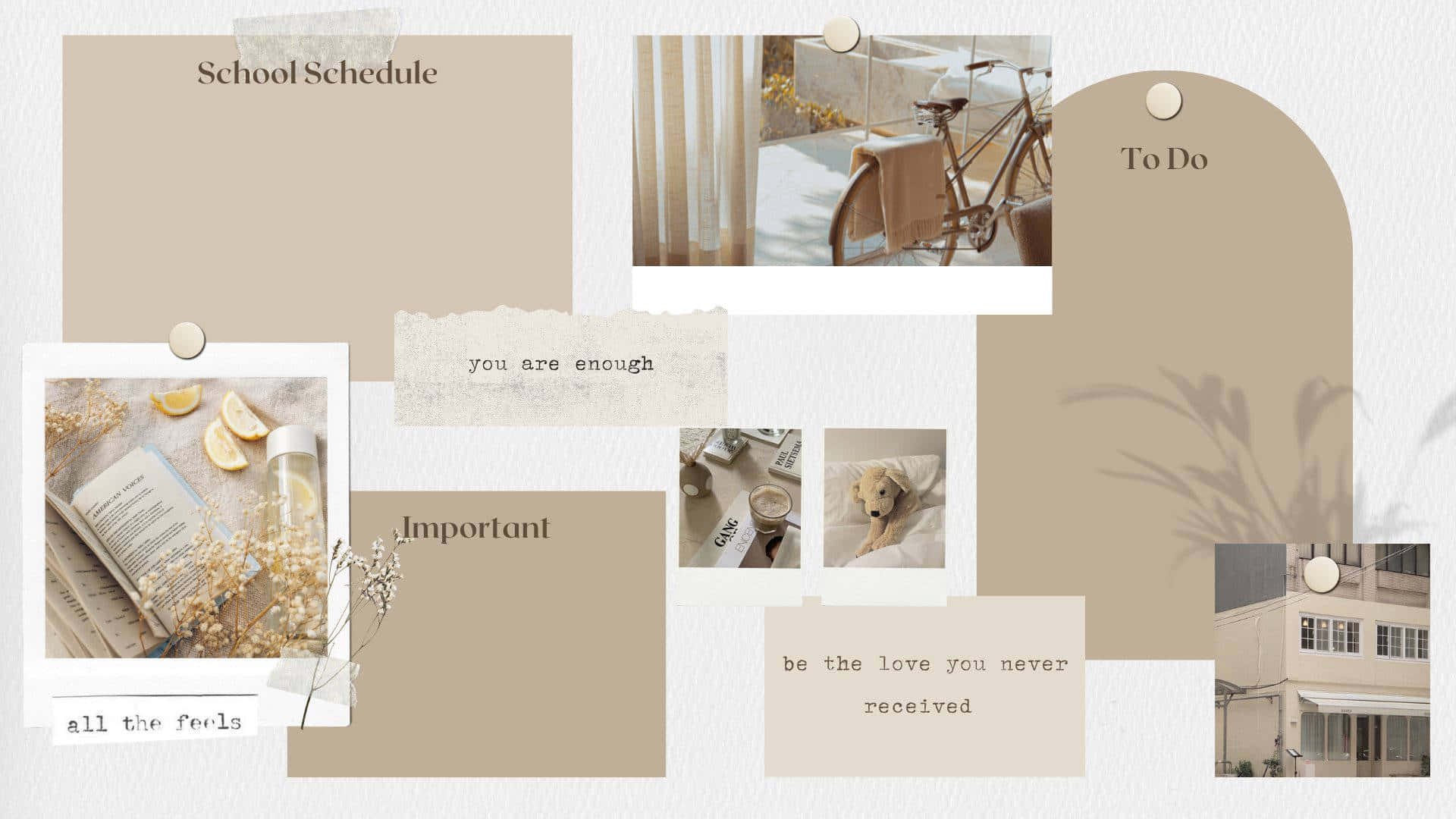 Amazing Beige Aesthetic Desktop Wallpaper