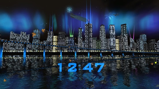 Fireworks Live Wallpaper Day Night City