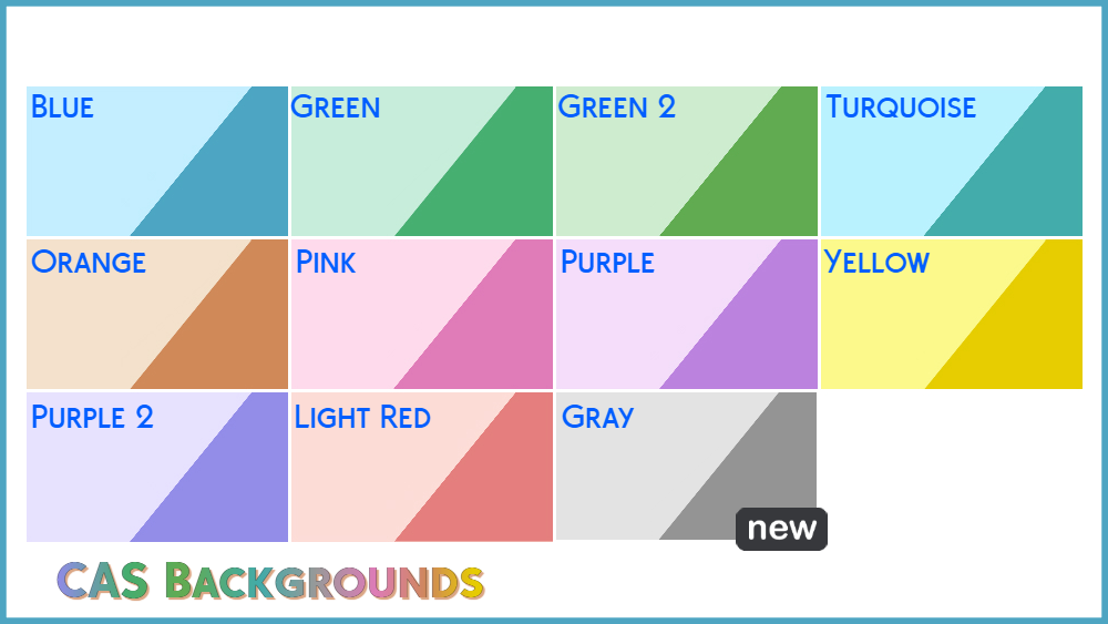 Mod The Sims Cas Background In Different Colors