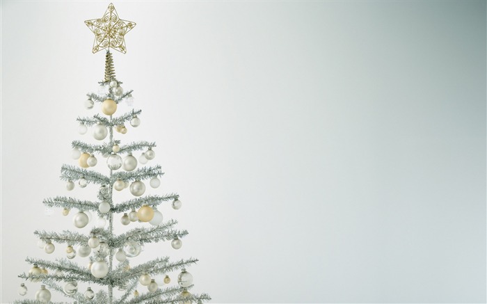 Silver Christmas Tree Small Decorative Wallpaper