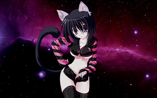 Free Catgirl In The Space Another Anime Y Wallpaper Create By 500x313 For Your Desktop Mobile Tablet Explore 41 Cute Cat Girl - Cat Girl Wallpaper Cell Phone