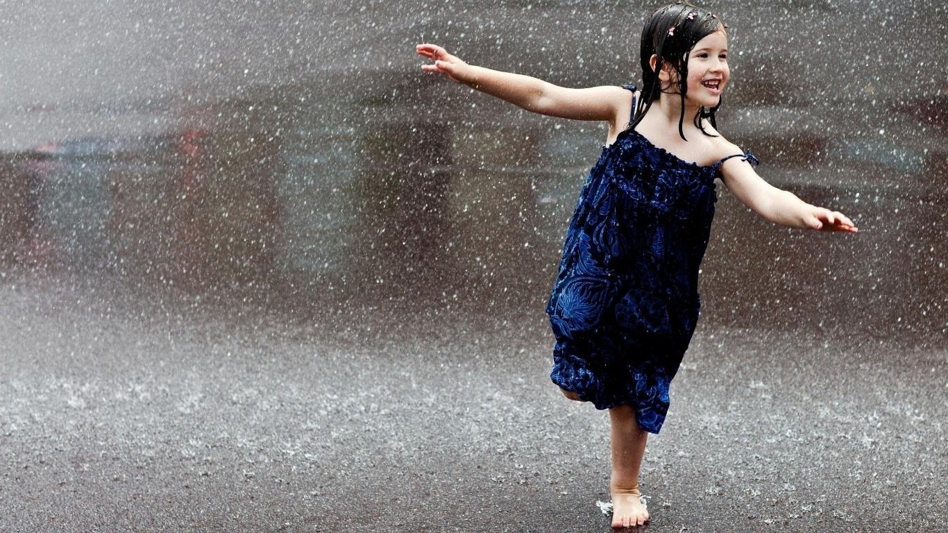 Cute Children Dancing on Rain PhotosHD WallpapersImagesPictures