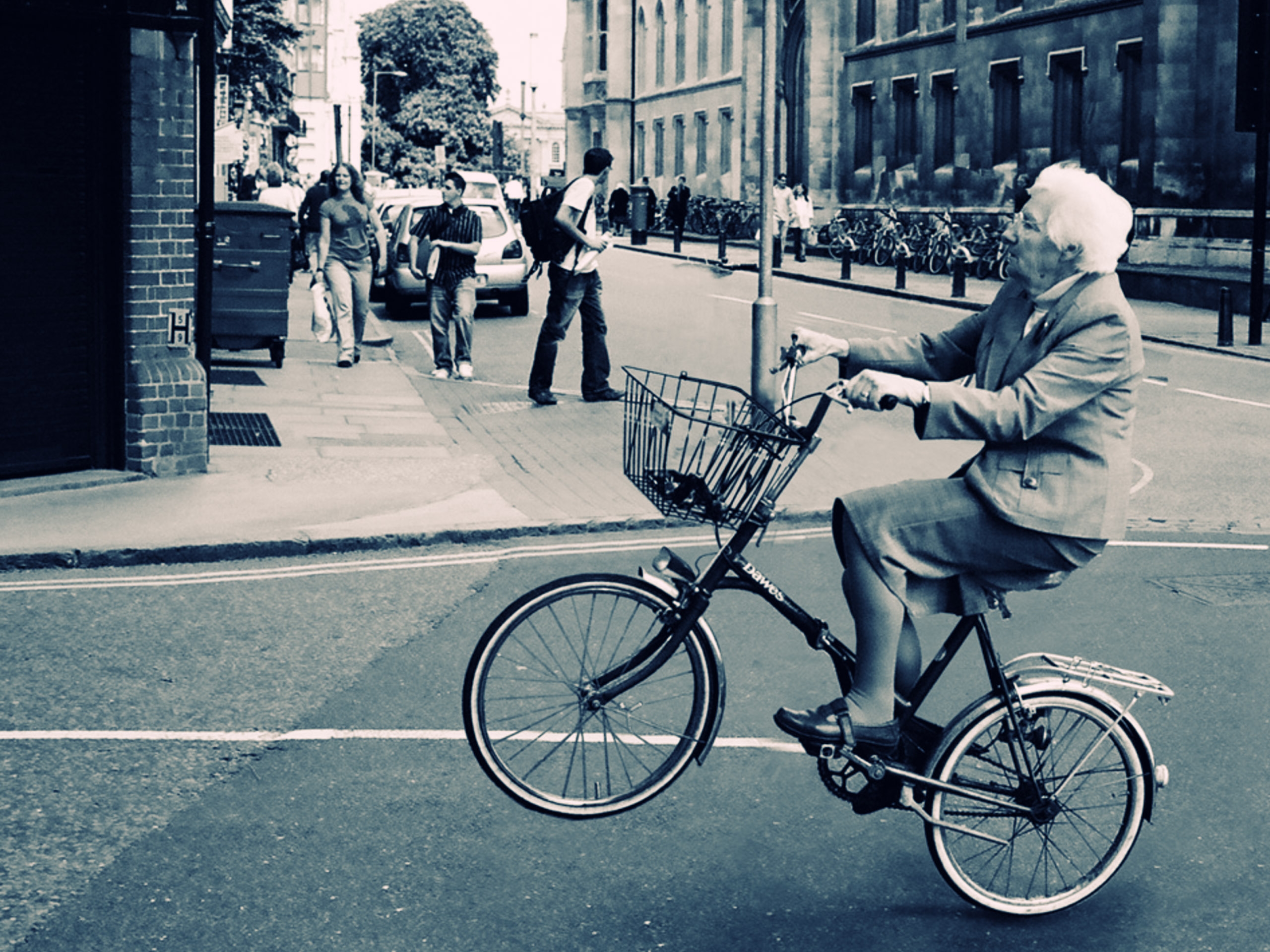 Old Lady Bicycle Wallpaper For HD Background