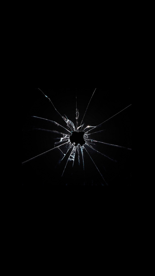 Bullet Hole In Glass Wallpaper iPhone