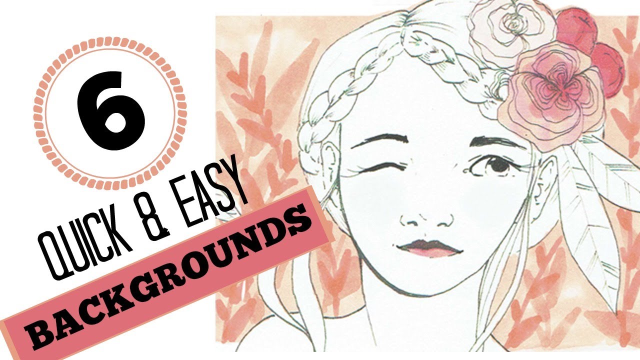 Art techniques   6 EASY QUICK BACKGROUND IDEAS for MARKER