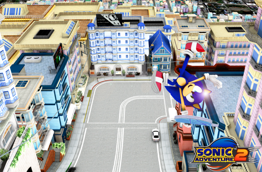 Sonic Adventure Wallpaper Escape From The City By Mike9711 On