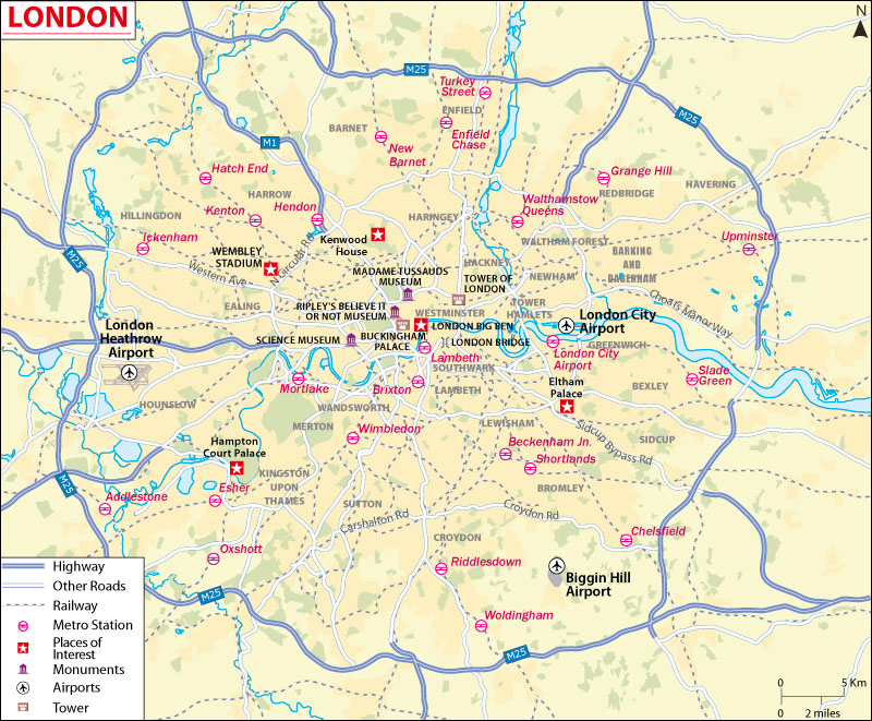 London City Map HD Wallpaper