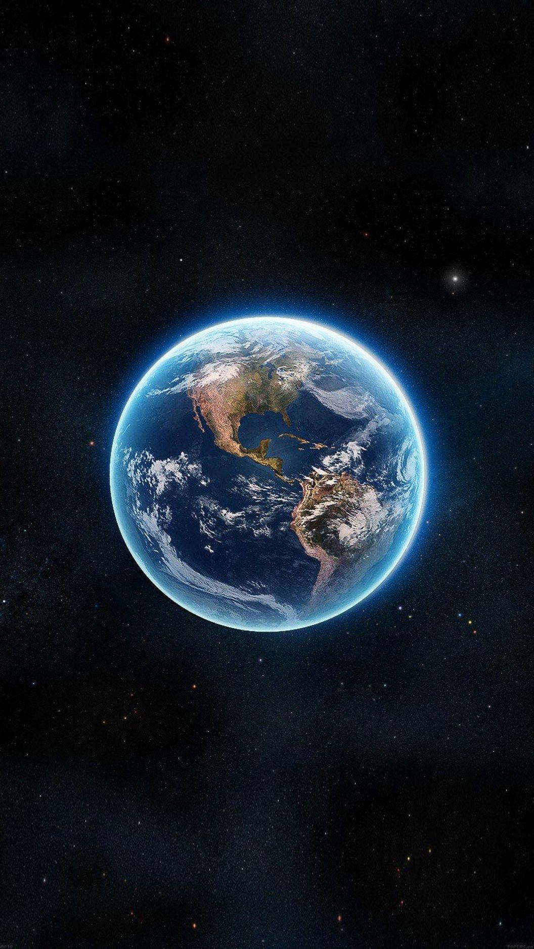 Glowing Earth iPhone 6s Plus Wallpaper