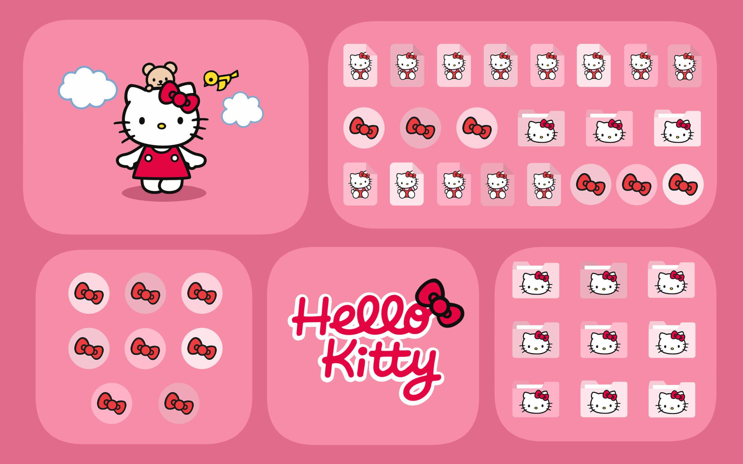 Hello Kitty Folder Icons Sanrio Mac Aesthetic