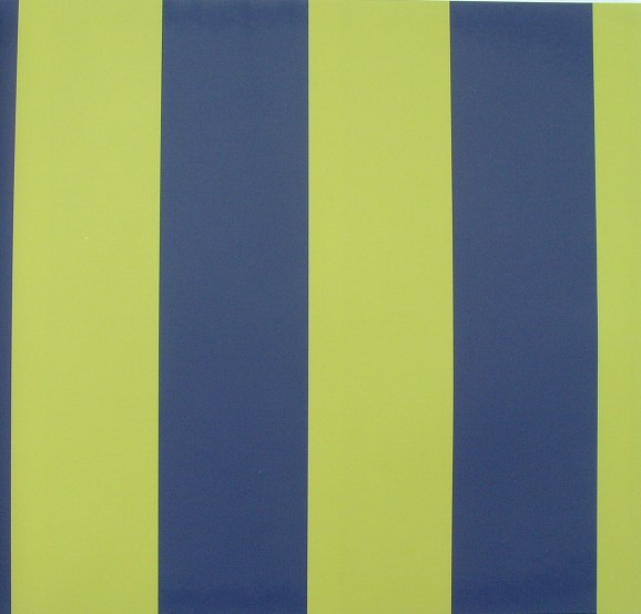 Wide Stripe Wallpaper Navy Blue Green Vertical