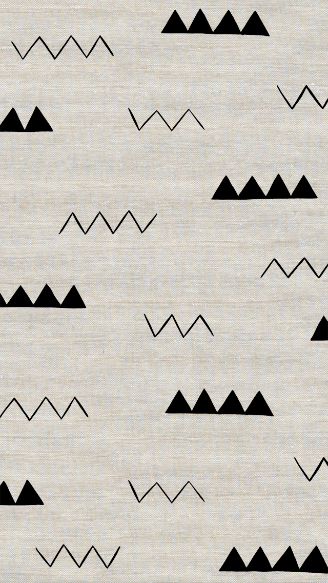 Patterned iPhone Wallpaper Zig Zags Cotton Flax