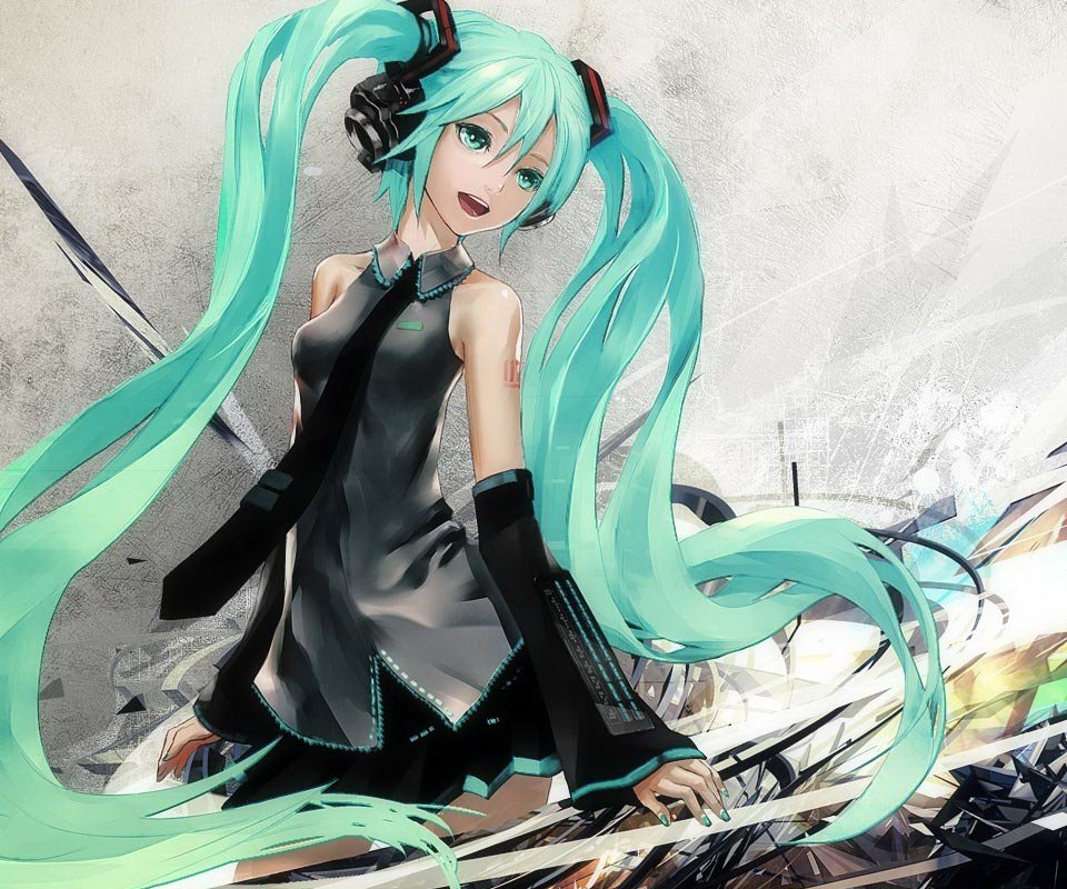 miku anime cell phone wallpapers wallpapers55com   Best Wallpapers