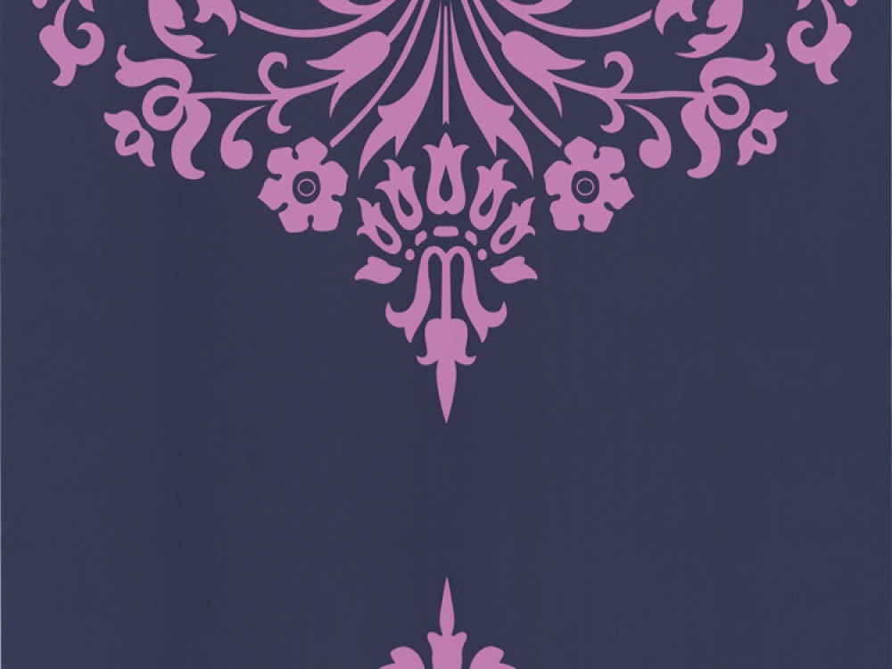Delivery On Amy Butler Fountain Midnight Purple Damask Wallpaper