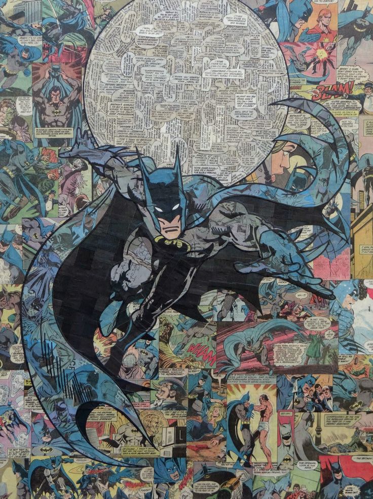 Ic Collage Art Batman Ics And Catwoman