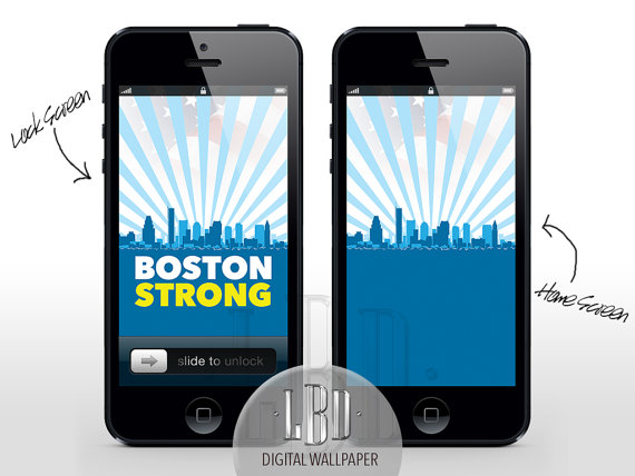 Boston Strong Instant Digital Wallpaper iPhone Retina