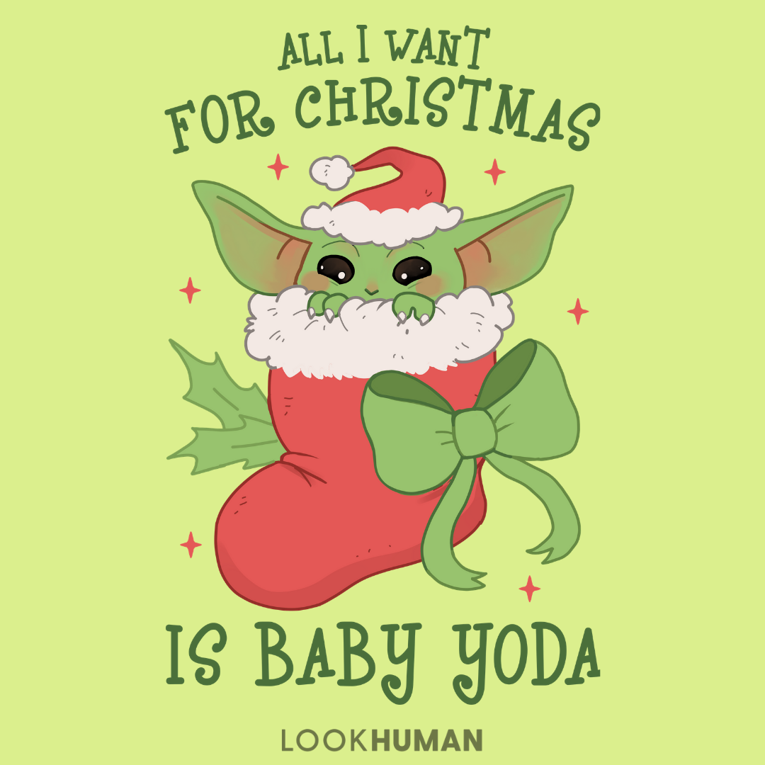 All I Want For Christmas Is Baby Yoda T Shirts Lookhuman