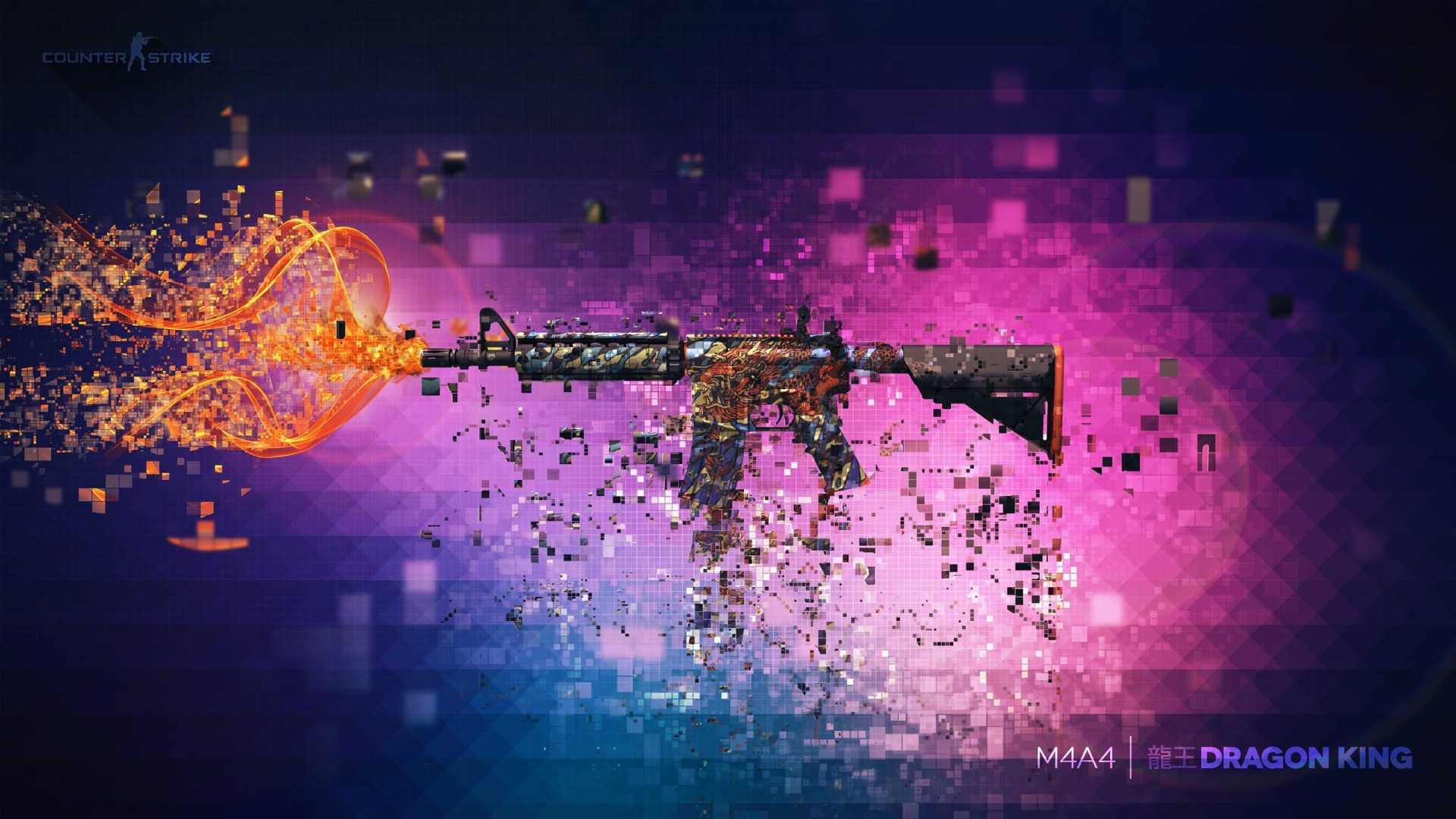 CS:GO M4A4 Dragon King 4K Wallpaper