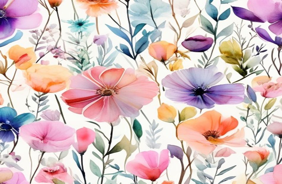 Watercolor Flowers Wallpaper