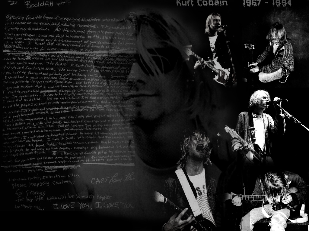 Kurt Cobains Wallpaper by Cosmiksquirel on