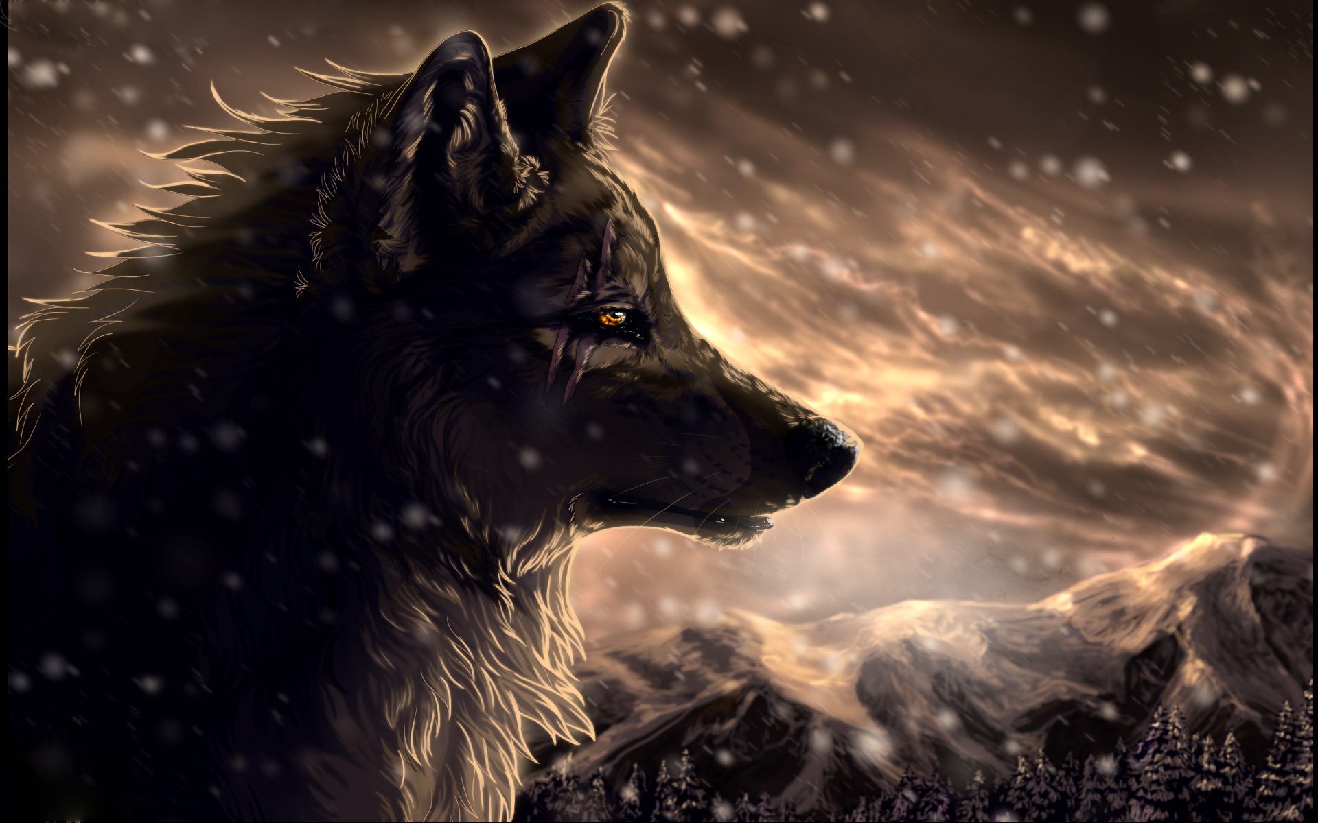Anime Wolf Pack Wallpaper For Android Laptop HD