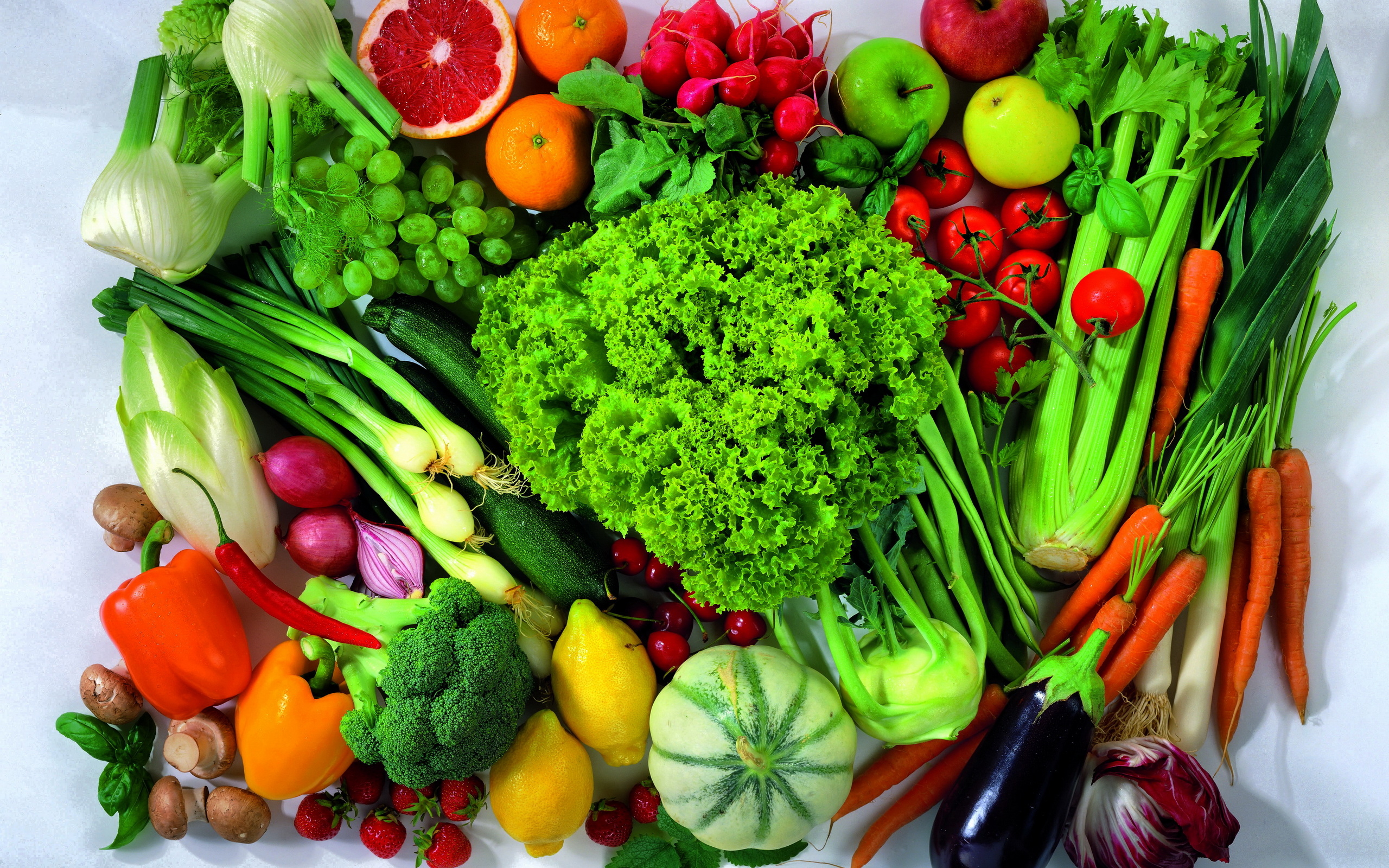Fruit And Vegetable Mix Desktop Wallpaper