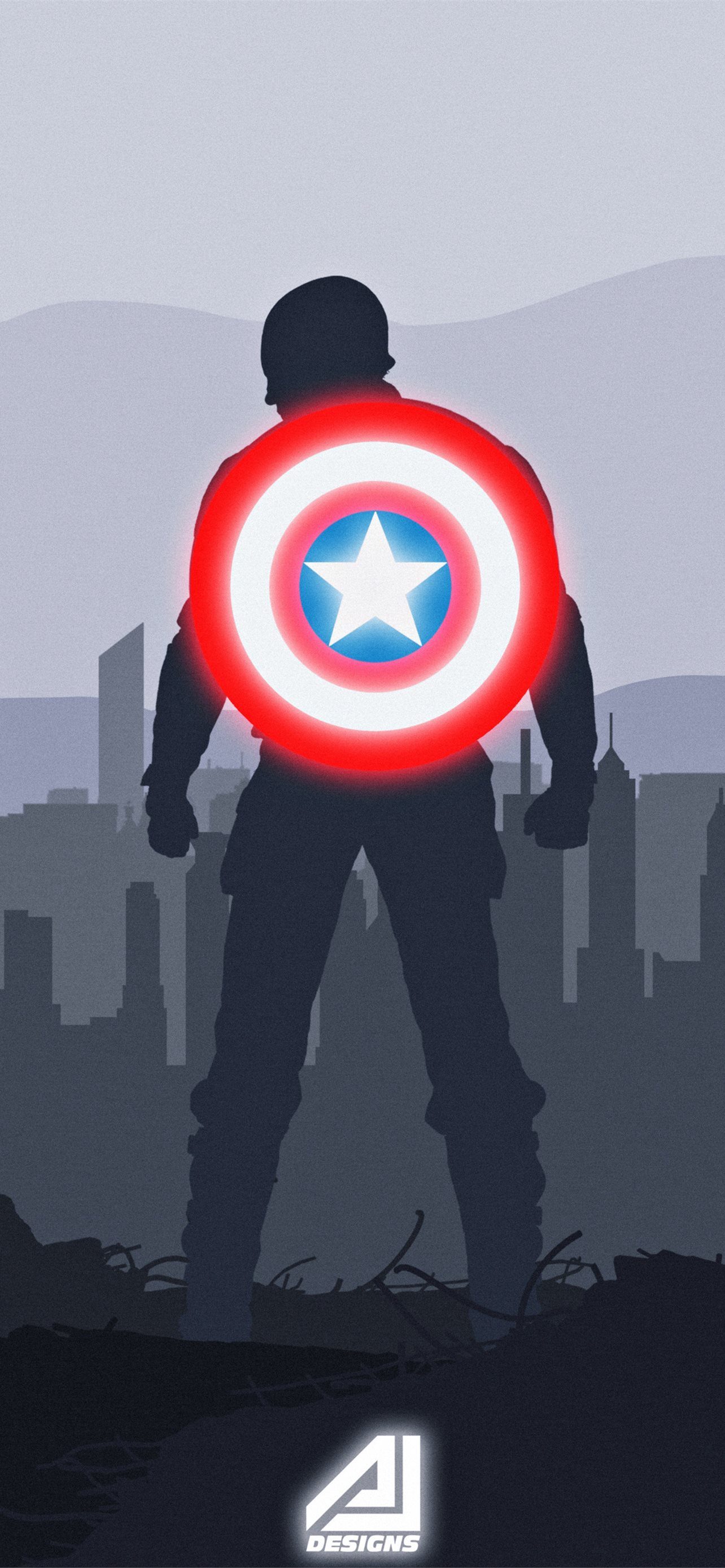 Captain America Shield iPhone Wallpaper