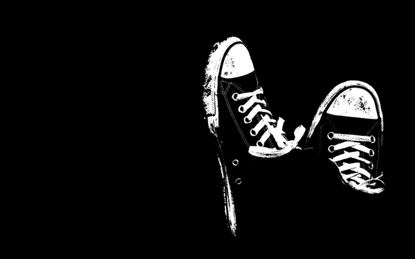 Shoes Converse Monochrome Sneakers Black Background