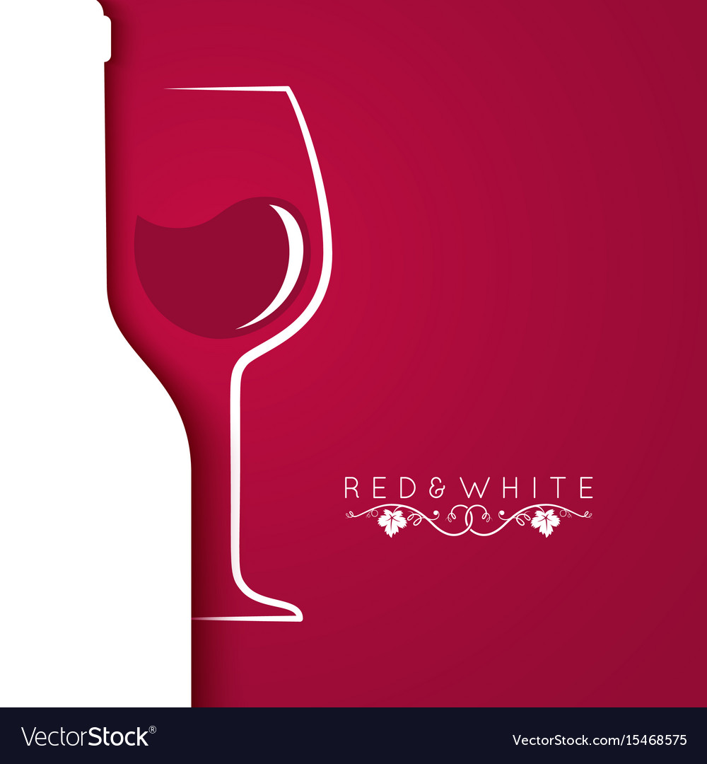 Wine Glass Logo Menu Design Background Royalty Vector