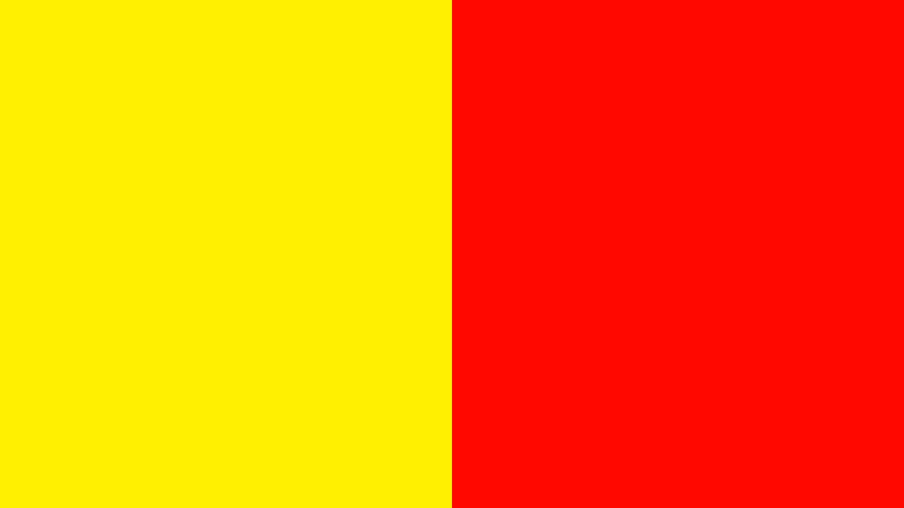 Canary Yellow And Candy Apple Red Solid Two Color Background
