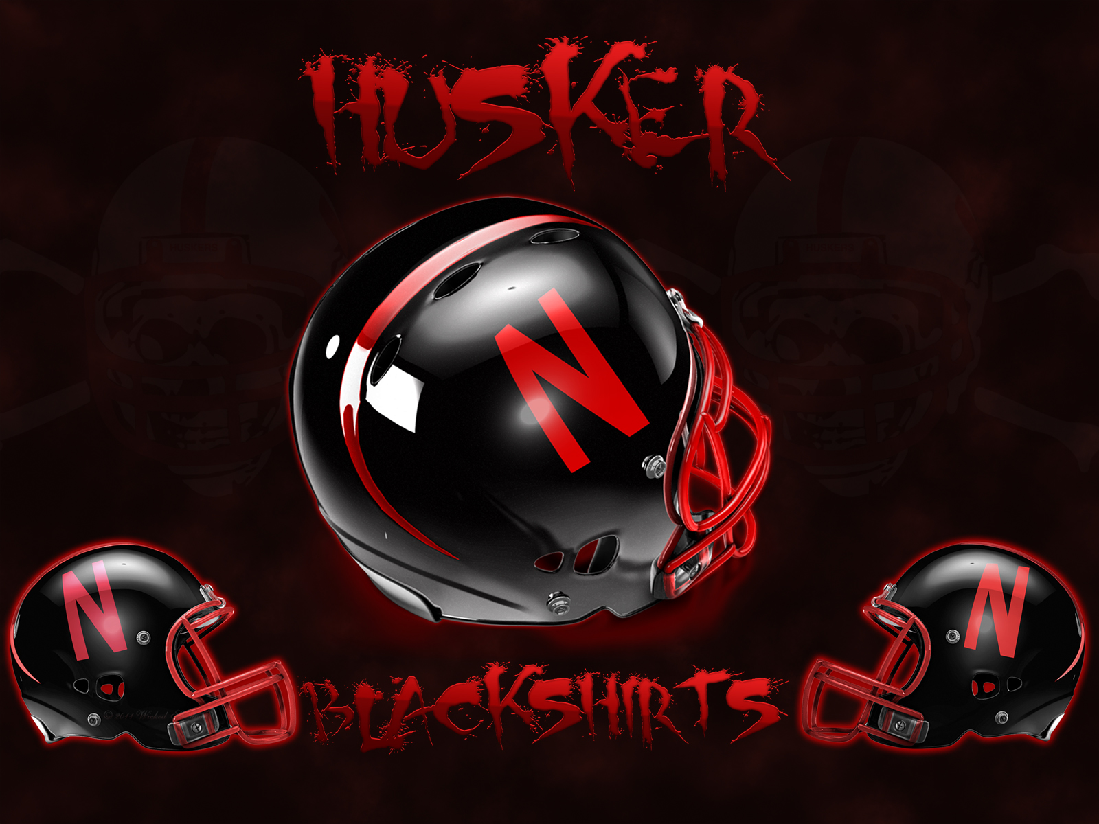 Husker Blackshirts Black Helmets Alt Wallpaper