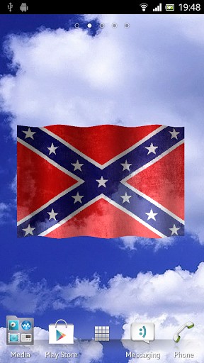 View bigger Confederate flag 3D wallpaper for Android screenshot