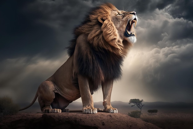 Angry Lion HD Wallpaper