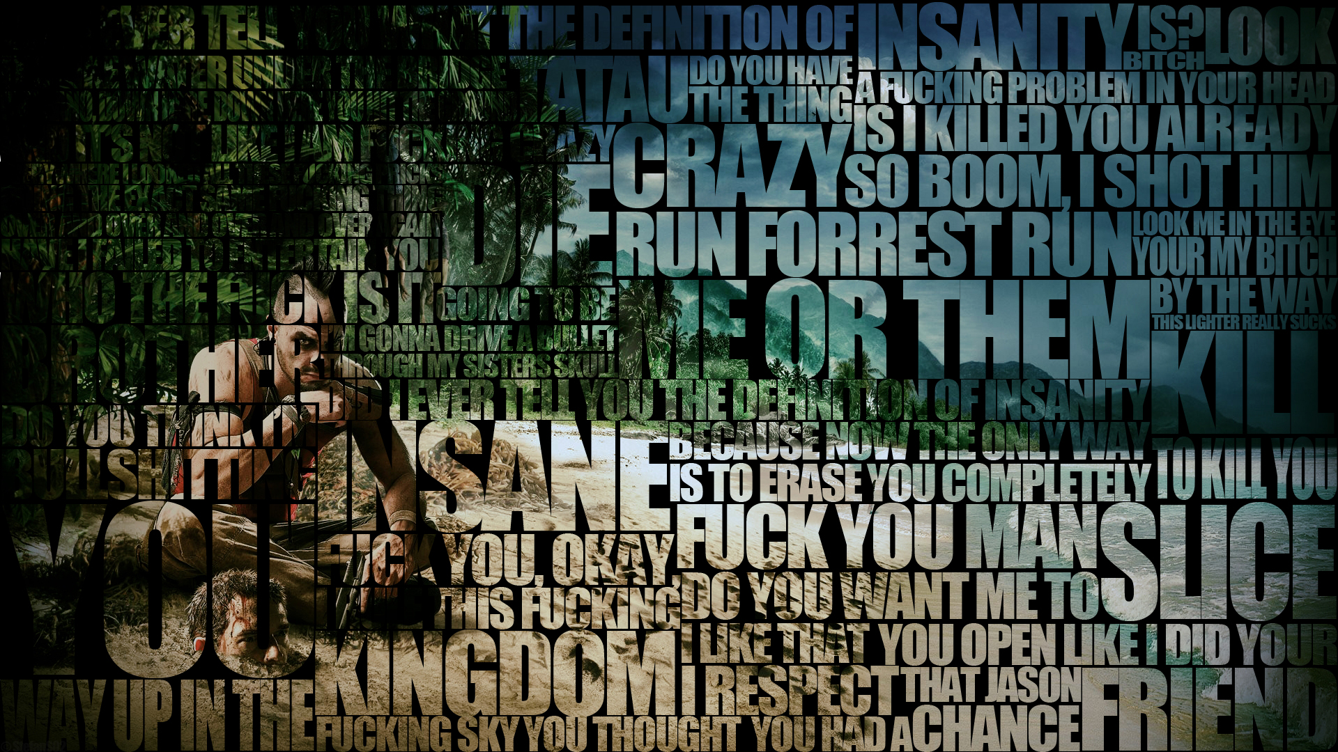 Far Cry 3 Vaas Typography Computer Wallpapers Desktop Backgrounds 1920x1080