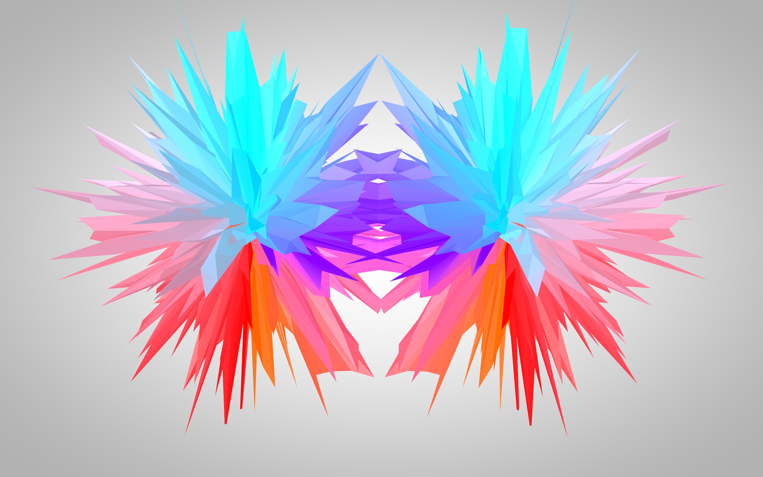 Low Poly Symmetry White Background By Sinisterbagel On