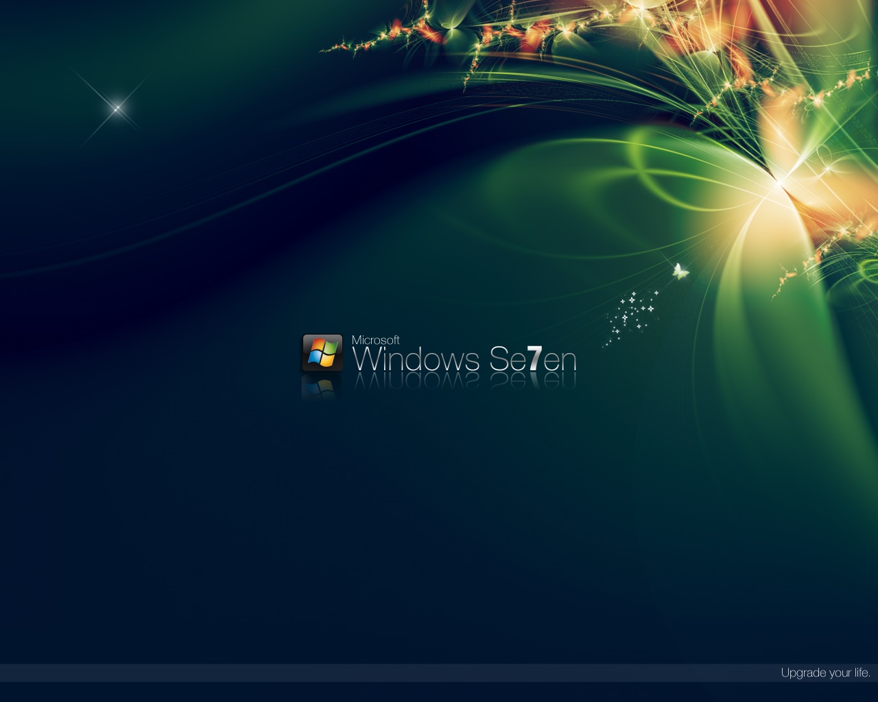 1280x1024 Green Windows 7 desktop PC and Mac wallpaper