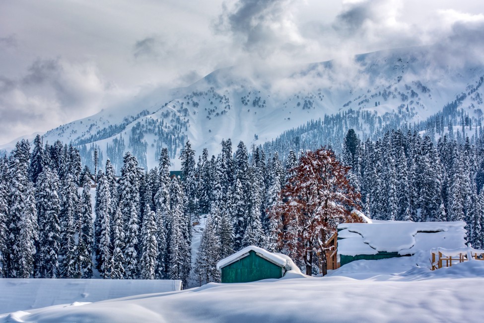 Himalayas Kashmir Mountains Winter Stock Photo Image